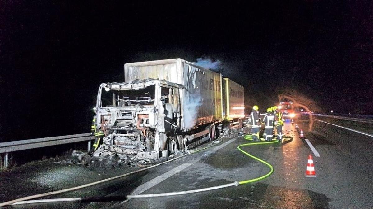 Brennender Lastwagen A1 bei Münster wieder einspurig NOZ