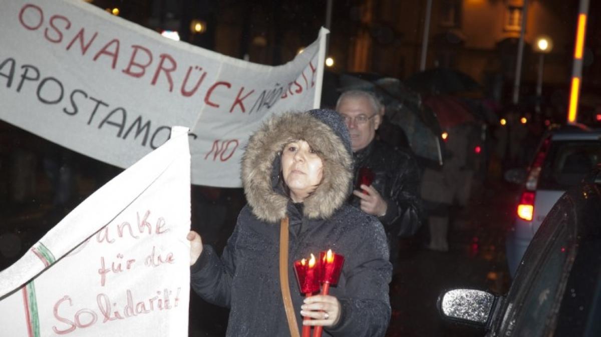 Solidarität kennt keine Grenzen Stiller Protest in Osnabrück NOZ