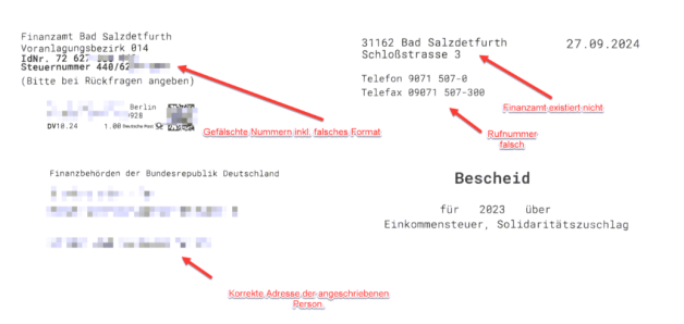 LKA warnt vor Betrug Gefälschte Steuerbescheide im Umlauf SHZ