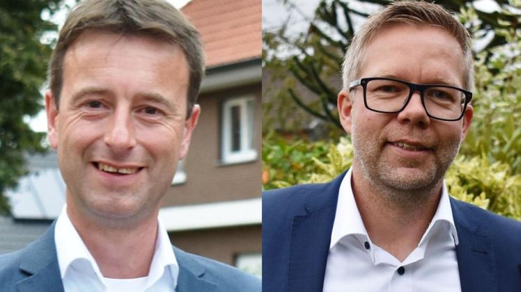 Wie wollen Dirk Imke (links) und Matthias Wübbel die Verwaltung führen? Was sind ihre Ziele in der Bildungspolitik? Darauf gaben die Kandidaten für das Amt des Bürgermeisters in der Samtgemeinde Fürstenau Antworten.