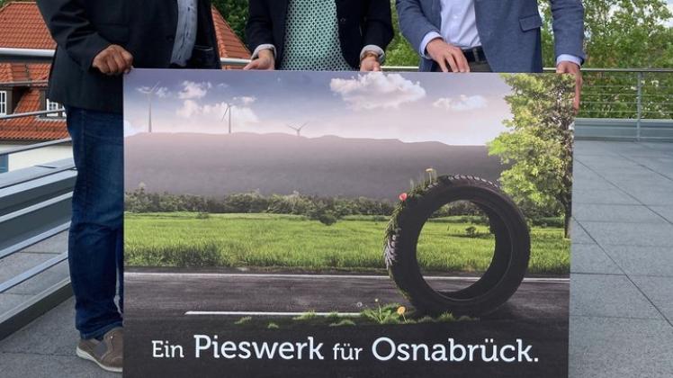 Die Stadtwerke Osnabrück setzen auf Pyrolyse. Von links: Serkan Kadi, Berenike Seeberg-Elverfeldt und Christoph Hüls. (Archivfoto)