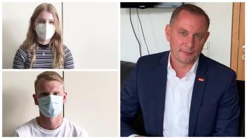 Fiona Schwarze und Niclas Meyer vom EMA Osnabrück haben AfD-Chef Tino Chrupalla befragt – und lückenhafte Antworten erhalten.