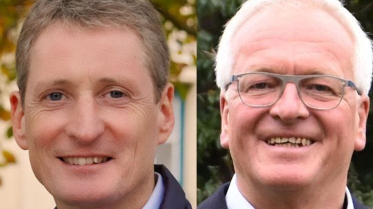 Wer mach das Rennen? Ralf Wessel (CDU,l) und Udo Heinen (Grüne) treten in einer Stichwahl um das Ganderkeseer Bürgermeisteramt gegeneinander an.