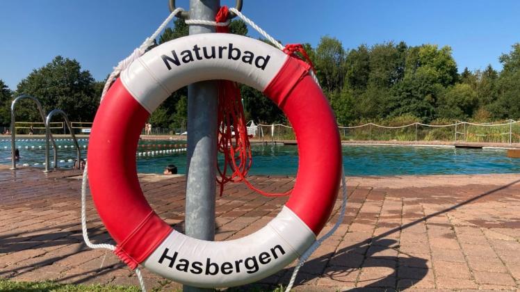 Saisonendspurt im Naturbad Hasbergen: Viele Badegäste haben das sommerliche Wetter für einen letzten Besuch im Freibad genutzt.