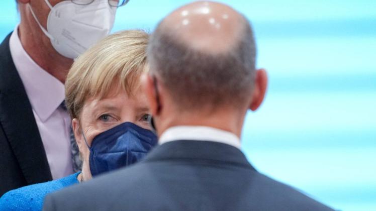Plötzlich im Wahlkampfmodus: Bundeskanzlerin Angela Merkel (CDU), hier mit ihren (Noch-)Regierungspartner Olaf Scholz (SPD):