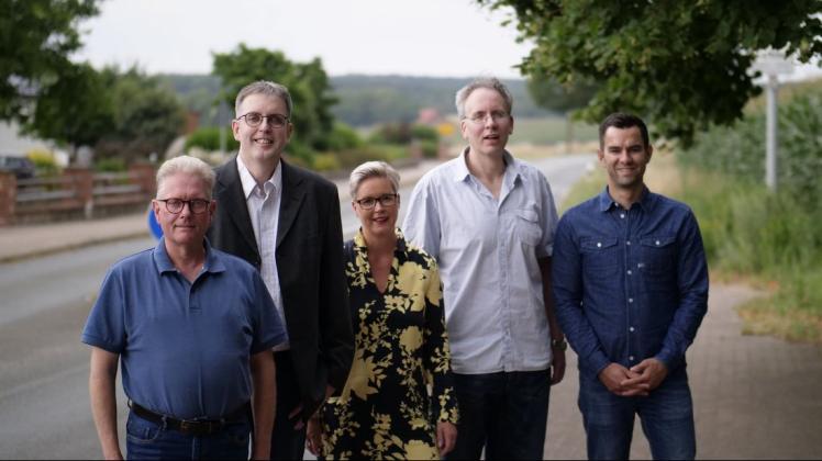 Mindestens zwei von diesen Kandidaten will die Belmer FDP in den Gemeinderat bringen (von links): Frank Ulrichs, Martin Wesseln, Silke Wortmann, Andreas Nüßemeier, Jens Weinert.