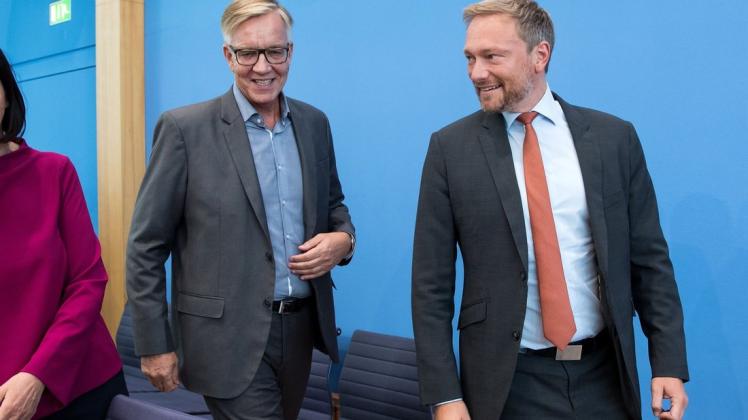 Mögliche Koalitionspartner für SPD und Grüne: Dietmar Bartsch (Die Linke) und Christian Lindner (FDP, r.)