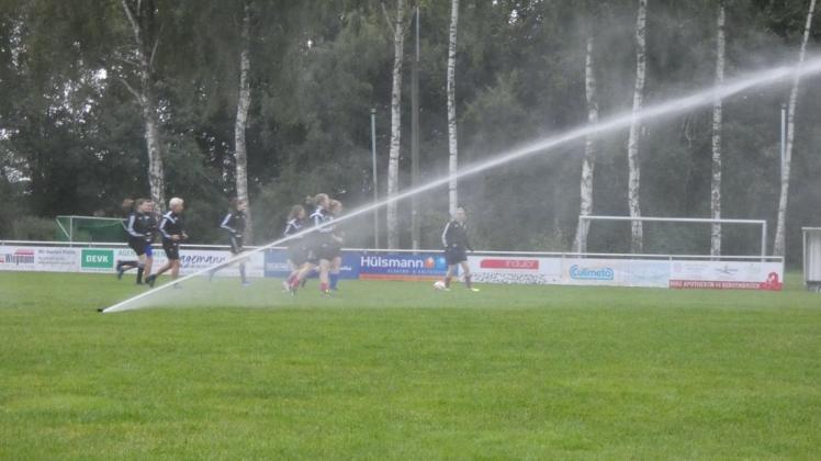 In Talge wird wieder Fußball gespielt: Dank neuer Beregnungsbewässerung ist der Fußballplatz dafür bestens vorbereitet.