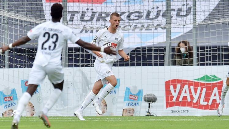 Vorleger und Torschütze: Sebastian Klaas vom VfL Osnabrück durfte beim 3:0-Sieg in München jubeln.