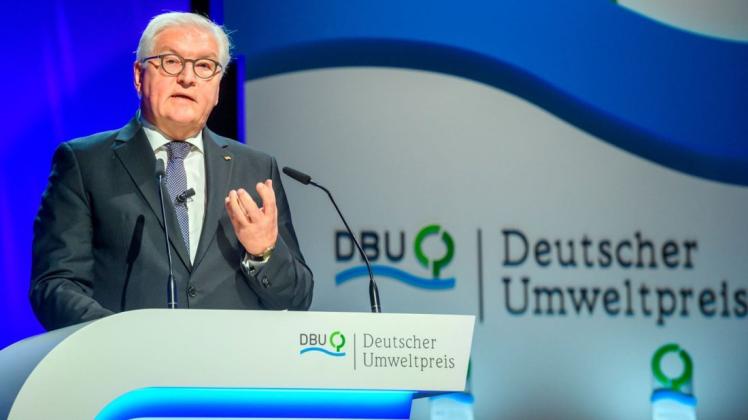Bundespräsident Steinmeier übergibt den Deutschen Umweltpreis auch in diesem Jahr. Bundespräsident Steinmeier übergibt den Deutschen Umweltpreis auch in diesem Jahr.