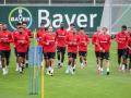 Bayer Leverkusen beim Training Anfang Juli.