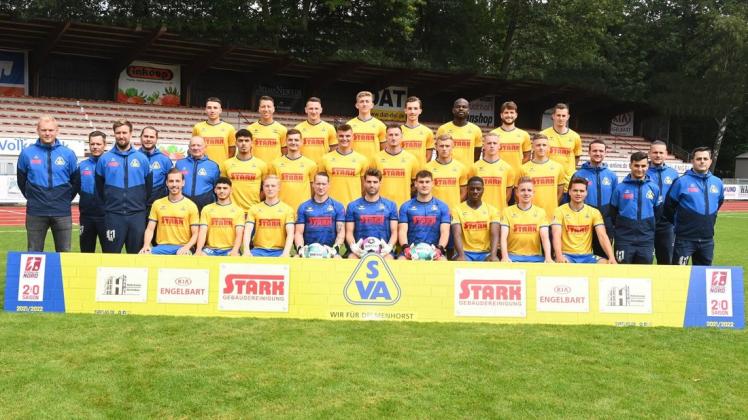 Mit dieser Mannschaft geht der SV Atlas Delmenhorst in die Fußball-Regionalliga 2021/22.