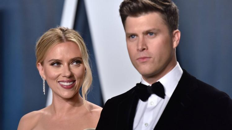 Hollywoodstar Scarlett Johansson und ihr Mann, "SNL"-Komiker Colin Jost gemeinsam auf dem Roten Teppich 2020. Nun wurden sie Eltern.