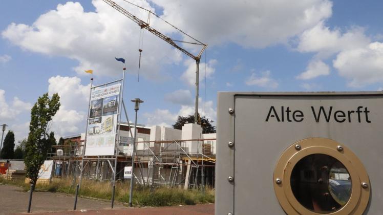 Auf dem Areal des Forum Alte Werft in Papenburg schreitet der Bau der Stadtvilla nun wieder voran.