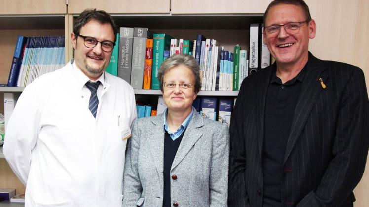 Bieten Entzug mit Therapie an: Tobias Hoge (Krankenhaus Damme), Dunja Hinze-Selch und Thomas Heinz vom  Marienstift.