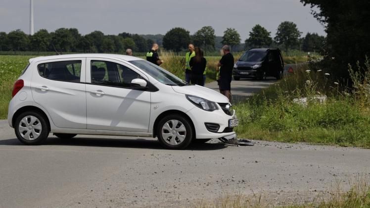 Letzlich glimpflich verlief der Unfall an der Einmündung Rabber Kirchweg/Raamshorst.
