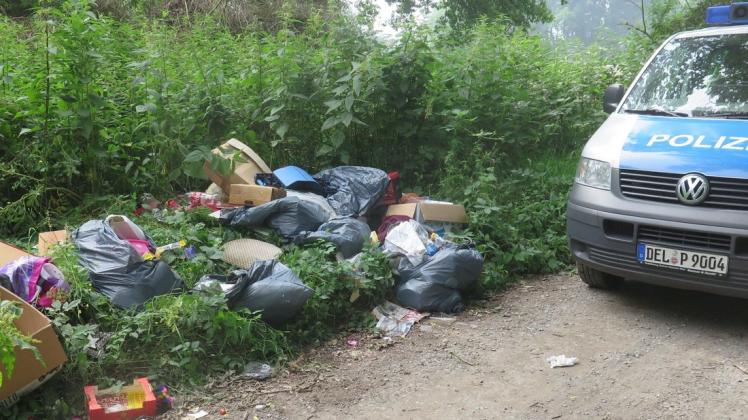 Diese illegale Müllablagerung hat die Polizei am Wochenende in Bargloy festgestellt.