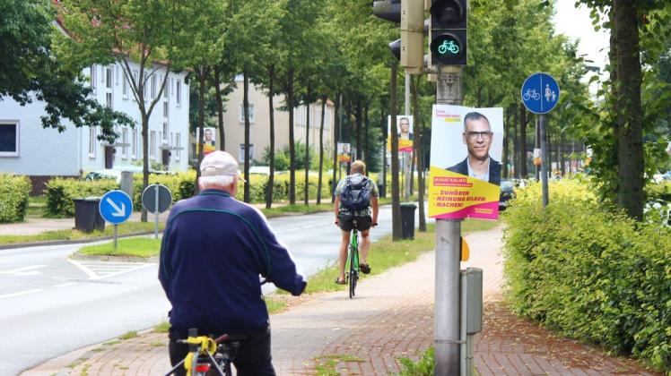 Wahlplakate an Verkehrszeichen wie hier an einer Ampel in Düsternort sind eigentlich untersagt. Die FDP in Delmenhorst leistete sich nun jedoch eine ganze Reihe dieser und anderer Verstöße.