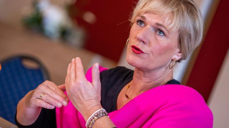 Simone Oldenburg, die Spitzenkandidatin der Partei Die Linke für die Landtagswahlen. Simone Oldenburg, die Spitzenkandidatin der Partei Die Linke für die Landtagswahlen.