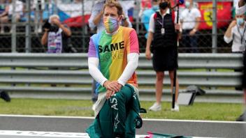Beim großen Preis von Ungarn kniete Sebastian Vettel nieder, um für die Black-Lives-Matter-Bewegung und die Rechte der LGBT-Community zu demonstrieren.