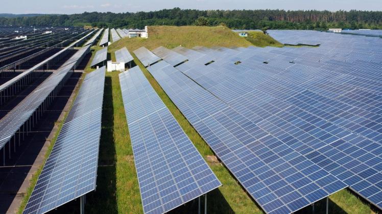 Solarpark in Brandenburg. Auch nordwestlich von Ludwigslust will ein Investor eine Freiflächen-Photovoltaikanlage errichten. Die Stadt muss entscheiden, ob die Planung angeschoben wird. (Symbolbild)