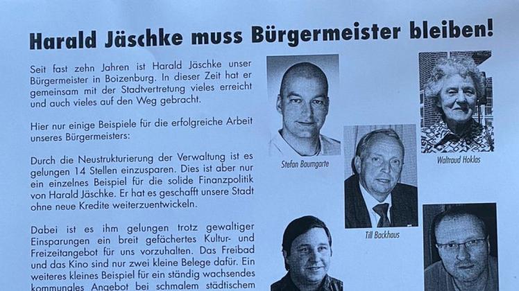 Lange ist es her: Diesen Wahlaufruf aus dem Jahr 2007 hat Harald Jäschke kurz vor der Bürgermeister-Stichwahl in Boizenburg in seinen Unterlagen gefunden.