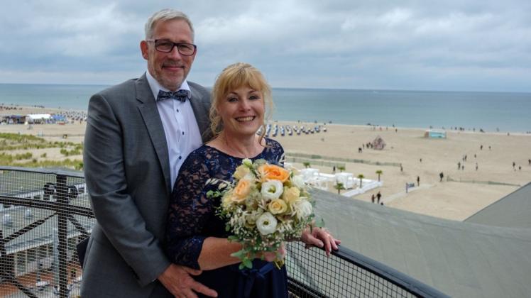 Ein weitreichender Ausblick über Strand und Promenade war dem Ehepaar Frank und Anke Laude sicher.