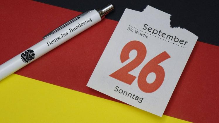 Kalenderblatt zur Bundestagswahl