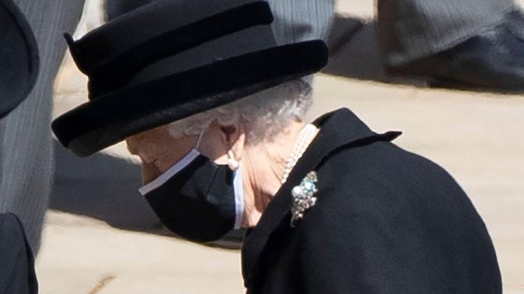 Queen Elizabeth II. bei ihrer Ankunft zur Trauerfeier.
