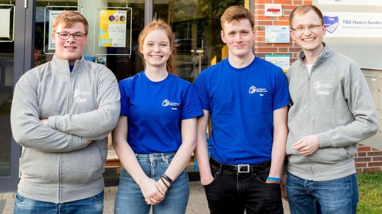 Setzt sich für Jugendliche im Landkreis Oldenburg ein: Die Sportjugend des Kreissportbundes, bestehend aus den Vorstandsmitgliedern (von links) Rene Förster, Frederike Gärtner, Keno Thurau und Tamino Büttner. Setzt sich für Jugendliche im Landkreis Oldenburg ein: Die Sportjugend des Kreissportbundes, bestehend aus den Vorstandsmitgliedern (von links) Rene Förster, Frederike Gärtner, Keno Thurau und Tamino Büttner.
