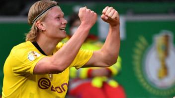 Ein Sieg mit Signalwirkung: Erling Haaland ist gemeinsam mit Borussia Dortmund DFB-Pokalsieger geworden.