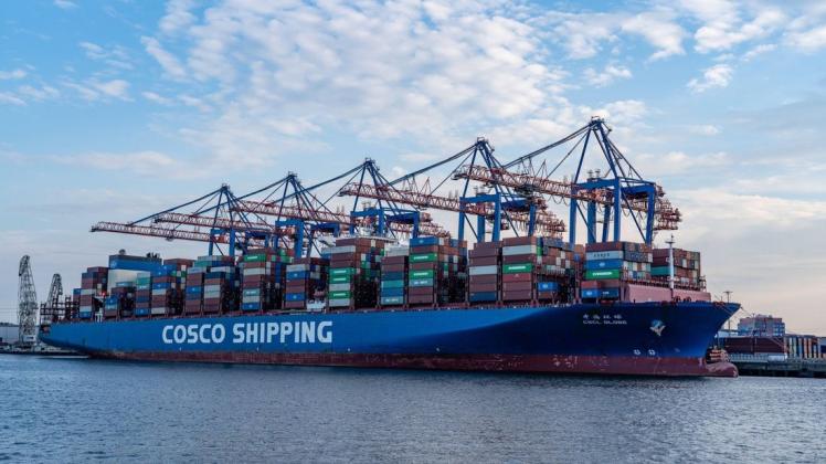 Containerterminal Tollerort im Hamburger Hafen: Steigt das chinesische Staatsunternehmen Cosco bald ins dortige Geschäft mit ein? Die Verhandlungen laufen.