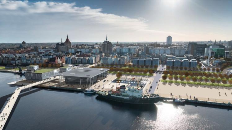 Für die Bundesgartenschau 2025 soll nicht nur der Stadthafen umgestaltet werden. Zudem soll aus dem derzeitige Industriegebiet im Osthafen das Warnow-Quartier entwickelt werden.