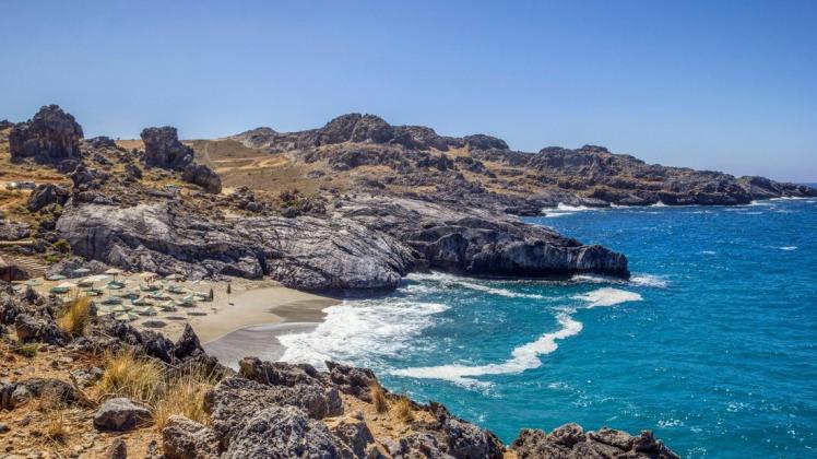 Traumhafte Küste: Der Ammoudia-Strand auf Kreta ist ein beliebter Hotspot auf der griechischen Insel.