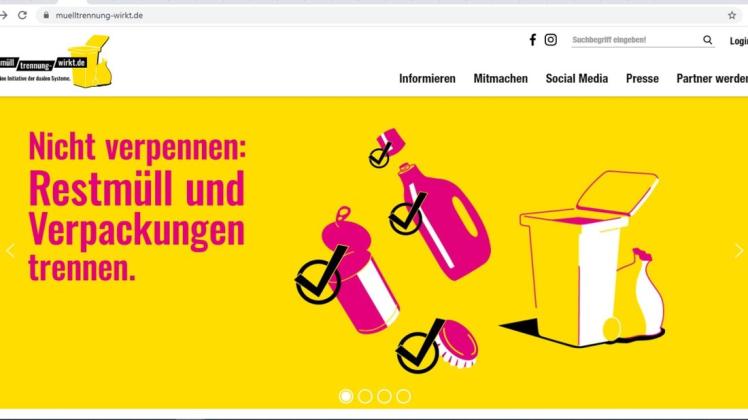 Auf ihrer Webseite erklärt die Initiative Mülltrennung wirkt alles zum Thema Mülltrennung. Nun soll es eine Plakataktion in Rostock geben.