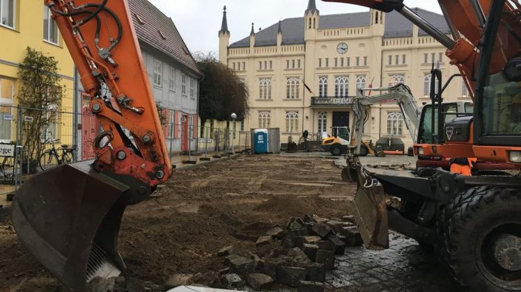 Die Neugestaltung des Marktplatzes ist eine der letzten großen Maßnahmen im Sanierungsgebiet Bützower Altstadt.