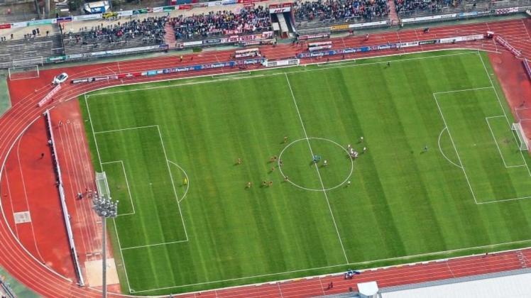 Das Südstadion von Fortuna Köln aus der Vogelperspektive. Foto: imago-images/Eibner