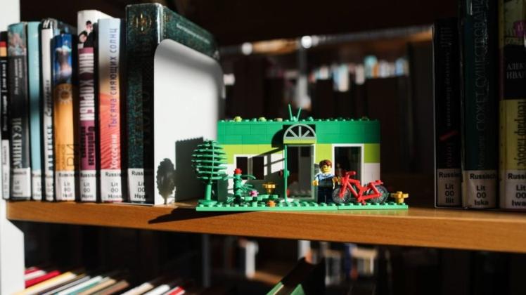 Oase in der Bücherwelt:  In einem „Tiny House“ soll die „Library for Future“ angesiedelt werden.