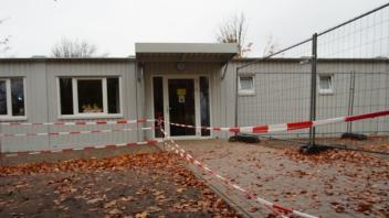 Willkommen im Containerdorf: Während des Umbaus der Grundschule Wellendorf werden die Kinder in Containern unterrichtet.