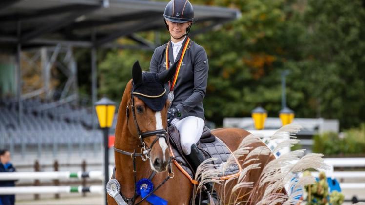 Viamant du Matz war eines von zwei Pferden, mit denen Sandra Auffarth (RV Ganderkesee) während der DM in Luhmühlen starke Leistungen zeigte.