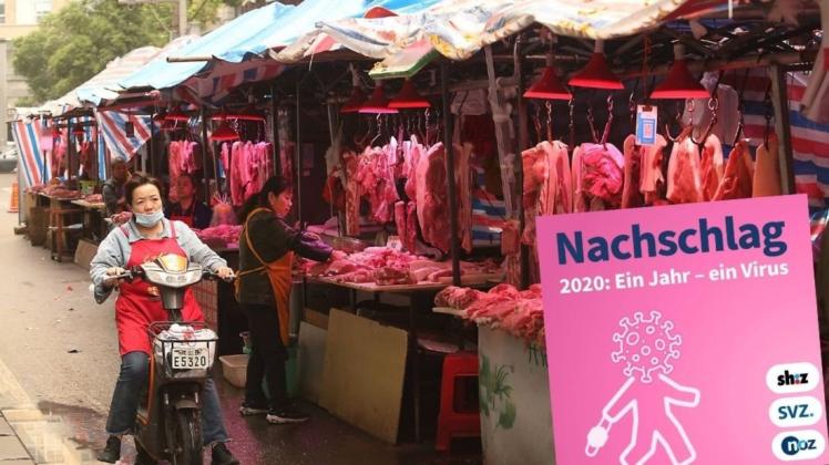 Der Frisch-Markt im chinesischen Wuhan soll das Epizentrum der Corona-Pandemie gewesen sein.