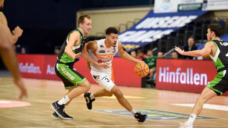 Jarelle Reische lgehörte gegen Trier zu den besten Werfern im Team der Seawolves. Jarelle Reische lgehörte gegen Trier zu den besten Werfern im Team der Seawolves.