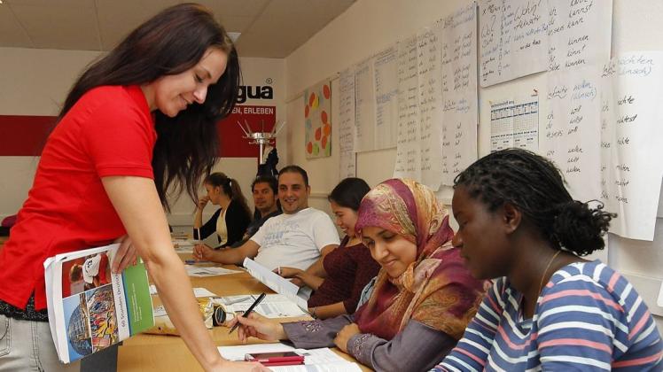 Ziel des Integrationskurses ist, dass Teilnehmer ihn mit dem angestrebten Sprachniveau B1 abschließen. Das gelingt einem Großteil der Teilnehmer nicht.