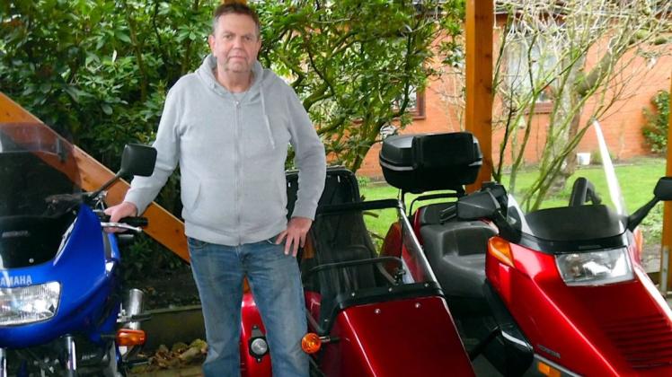 Ab 2021 hat Ralf Peters nach drei Jahrzehnten beim OOWV ganz viel Zeit für seine Maschinen – eine 900er von Yamaha und seinen Roller Honda Helix mit Beiwagen.