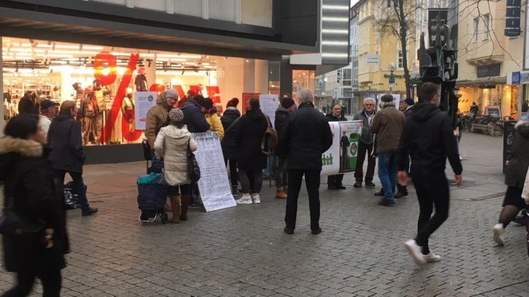 Demonstration "Fridays gegen Altersarmut" Anfang des Jahres in Osnabrück.