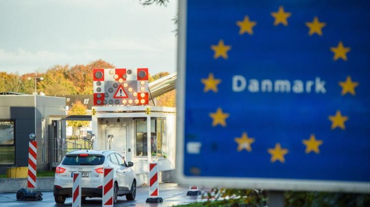 Dänischer Grenzübergang in der Nähe von Flensburg.