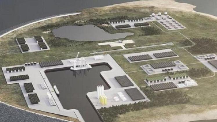Die erste Energieinsel Dänemarks soll 80 Kilometer vor der Küste in der Nordsee aufgeschüttet werden.