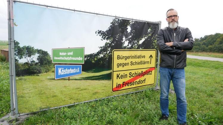 Die Bürgerinitiative von Karsten Meyer kämpft gegen den Schießplatz in Fresendorf. Gespräche zwischen den Beteiligten gibt es keine mehr.