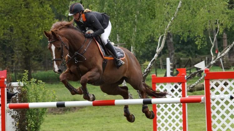 Hat für das Springturnier in Wüsting, die Urban classX, gemeldet: Sandra Auffarth, die für den RV Ganderkesee startet. Eines der Pferde, die sie genannt hat, ist Nupafeed&apos;s La Vista (hier während des Turniers in Bergedorf im Mai 2019).