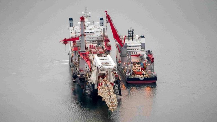 Arbeiten auf offener See: Aus der Fertigstellung der Ostsee-Pipeline Nord Stream II bis Ende des Jahres wird angesichts des US-Widerstands gegen das Projekt nichts. Arbeiten auf offener See: Aus der Fertigstellung der Ostsee-Pipeline Nord Stream II bis Ende des Jahres wird angesichts des US-Widerstands gegen das Projekt nichts.